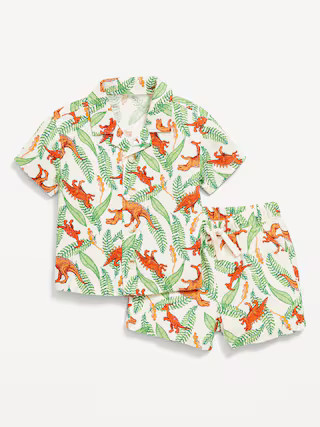 Printed Linen-Blend Shirt and Shorts Set for Baby | Old Navy (US)