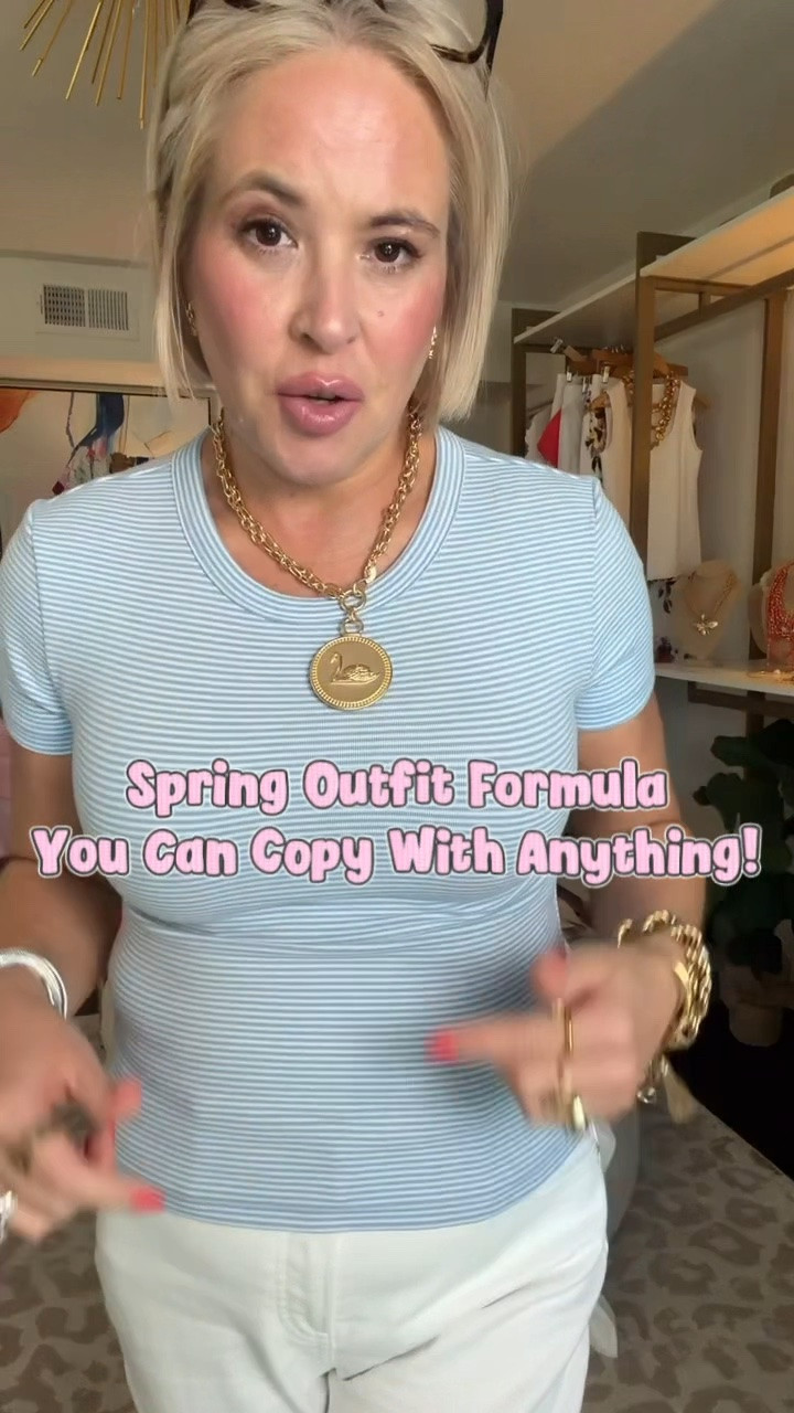 spring outfit formula you can copy with literally anything!
top size small

#LTKootd #LTKgrwm #LTKdayinmylife
