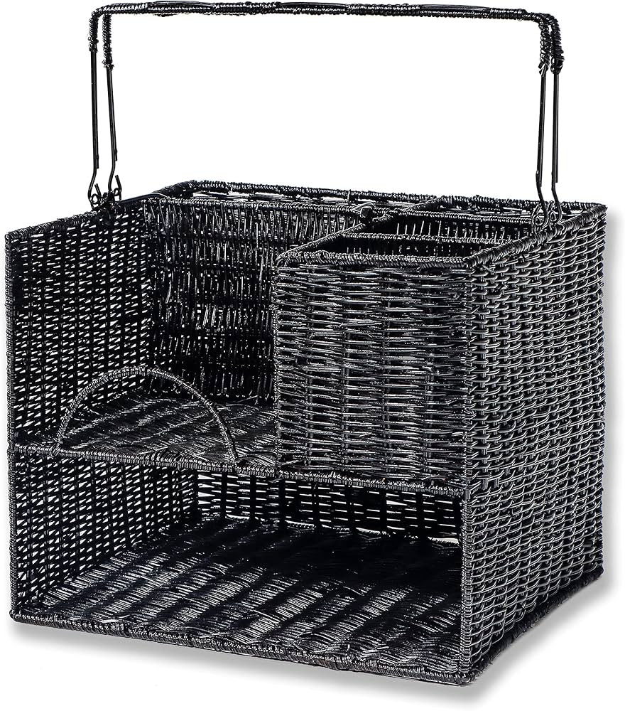 13" x 14" Rattan Tabletop Serveware and Condiment Organizer and Caddy by Trademark Innovations (B... | Amazon (US)