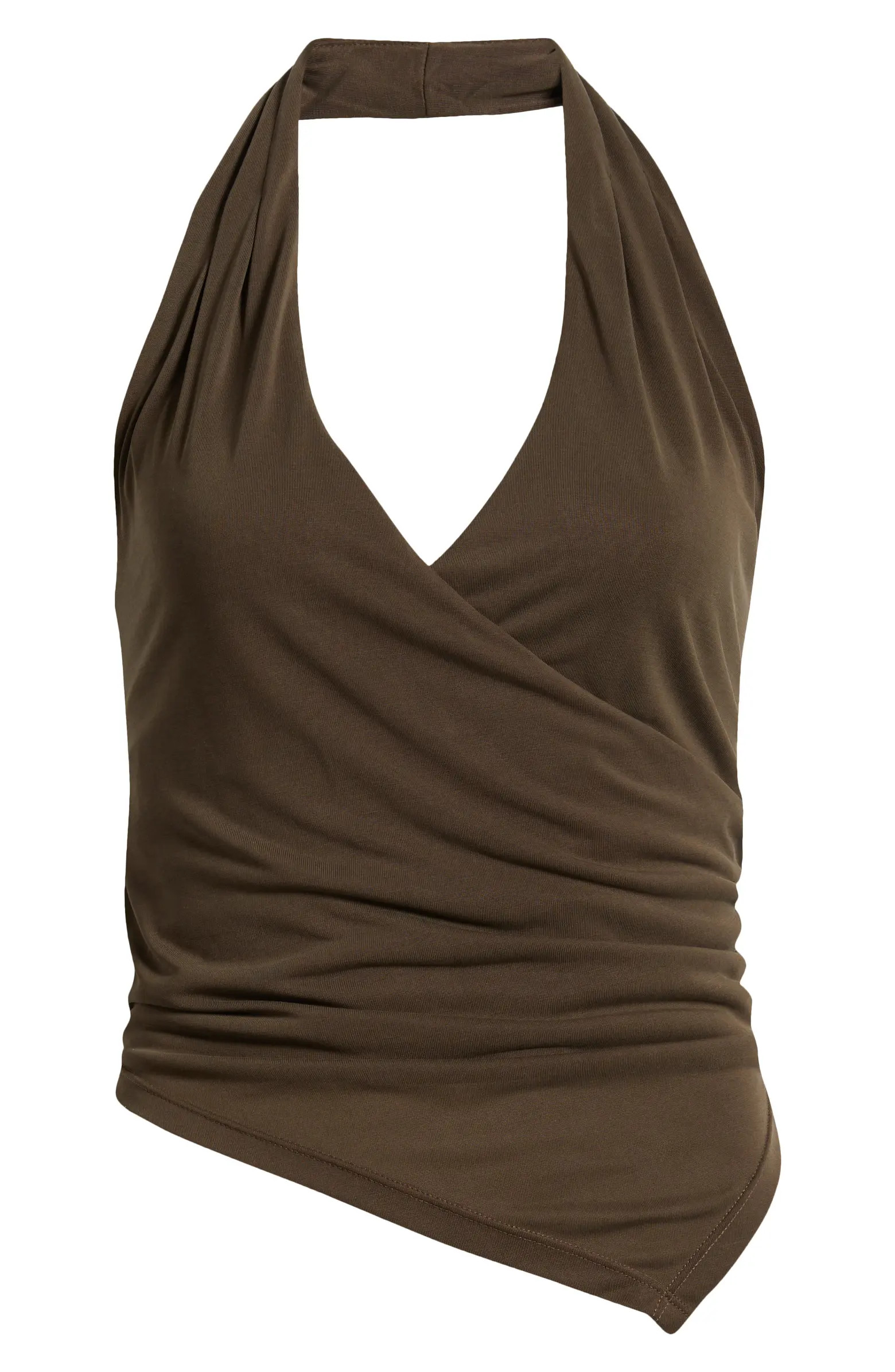 MANGO Toucan Wrap Halter Top | Nordstrom | Nordstrom