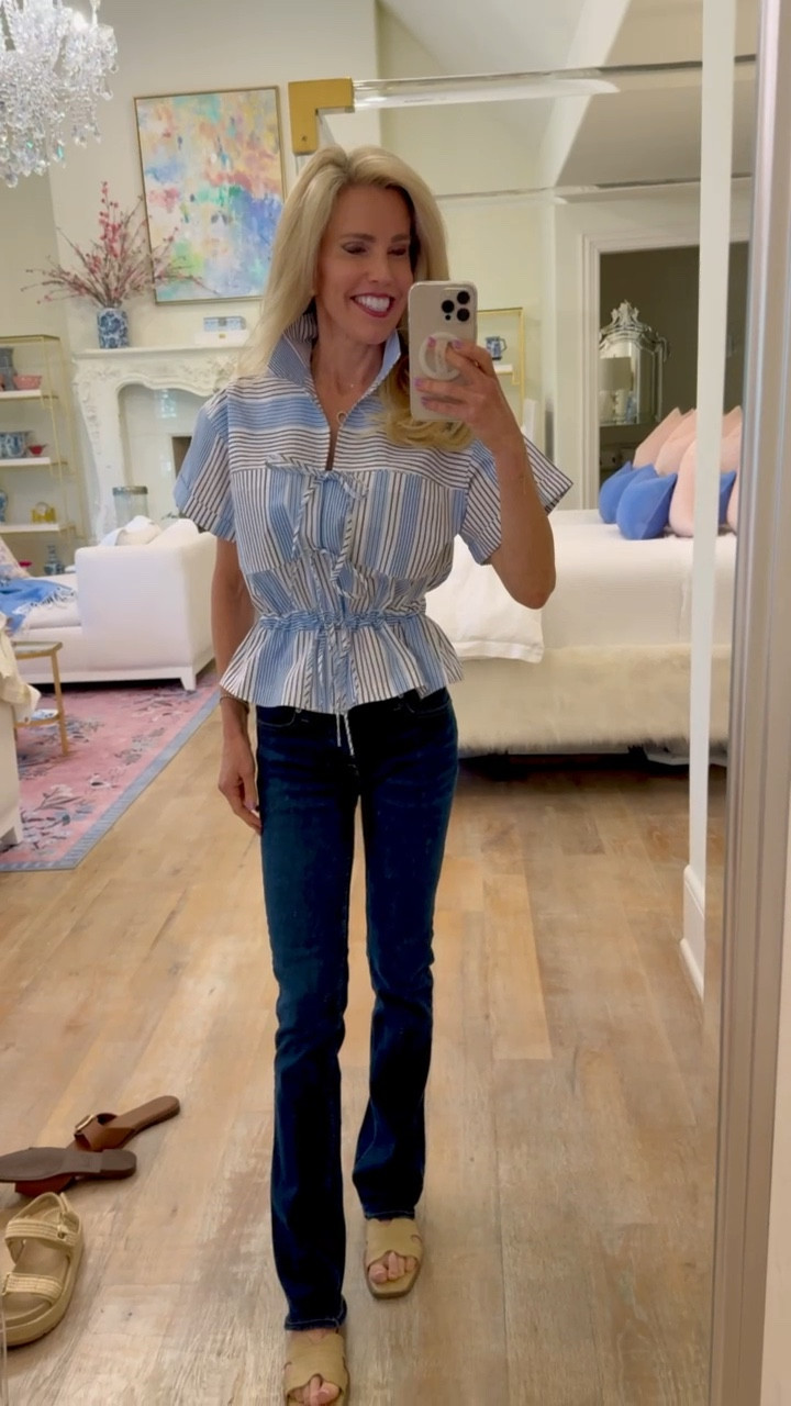 Final outfit from Walmart! The cutest dark wash jeans and striped top🩵

#LTKStyleTip #LTKSeasonal #LTKFindsUnder50