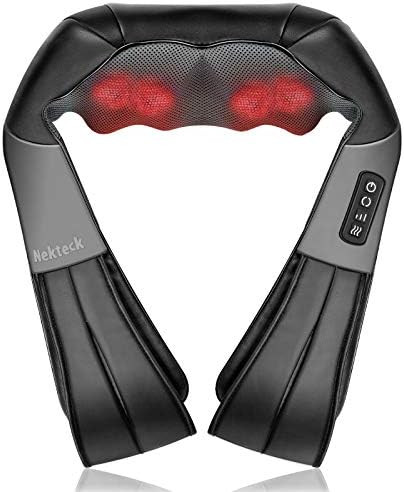 Nekteck Shiatsu Neck Massager for Pain Relief Deep Tissue with Heat, 3D Kneading Massage Pillow B... | Amazon (US)