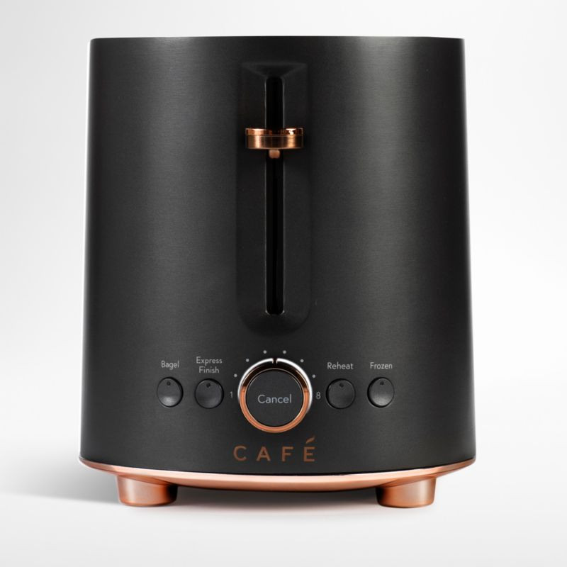 Cafe Express Finish Matte Black 2-Slice Toaster + Reviews | Crate and Barrel | Crate & Barrel