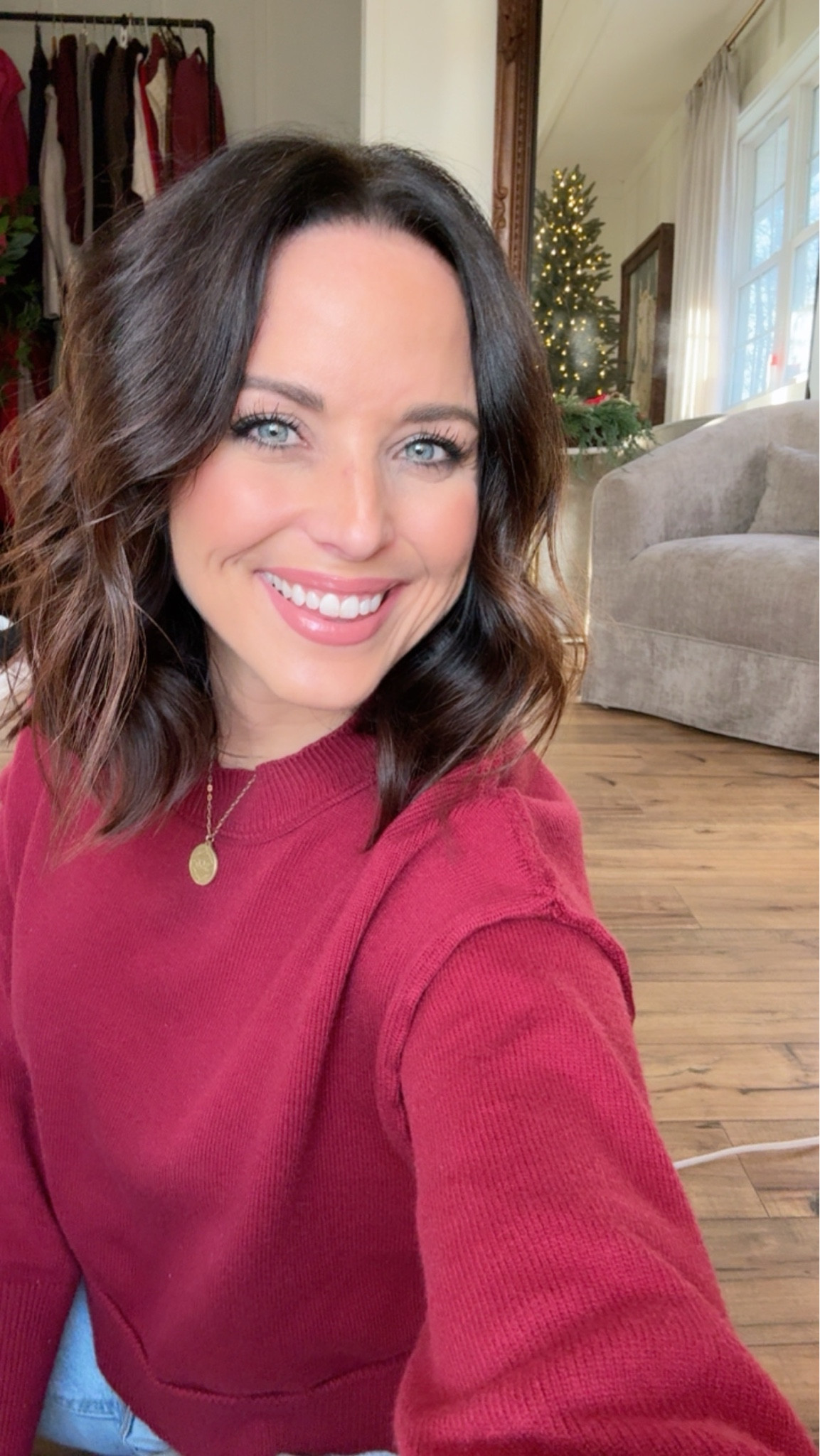 The mock neck on this sweater is so good!! Loving this rich red color for the holidays can easily dress this sweater top up with a skirt, sequins pants or slacks for the office, even! Aprilwilks VintagePickin womens fashion finds viral Christmas sweater mock neck sweater for women holiday outfit ideas Christmas party outfit ideas 

#LTKHoliday #LTKSaleAlert #LTKSeasonal