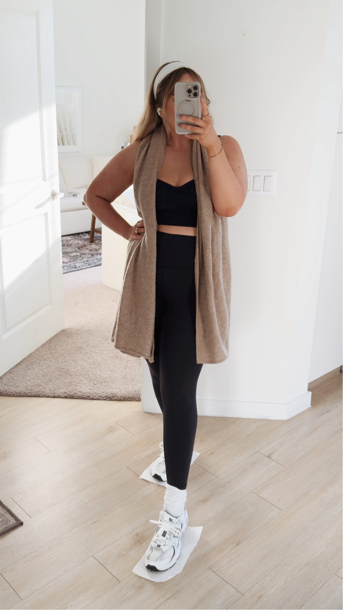 Outfit Inspo: fall workout outfit + casual fall outfit + Amazon fashion 

This look is styled with my ‘go-to’ workout set and cashmere scarf. I paired it with New Balance sneakers (so comfy), a headband, and gold jewelry 

As for sizing: workout set is true-to-size / scarf is oversized / shoes fit true-to-size

#falloutfit #amazonfashion #workoutoutfit

#LTKFitness #LTKActive #LTKTravel