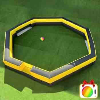 17FT Gaga Ball Pit Portable with Soccer Goals,Inflatable Gaga Ball Pit with Blower for Indoor Out... | Amazon (US)