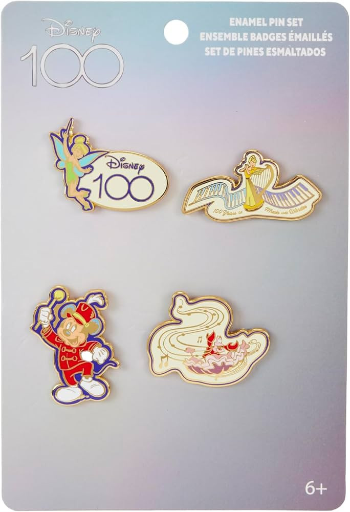 Loungefly Disney Mickey Musician Disney 100 Anniversary Pin Set, Amazon Exclusive | Amazon (US)