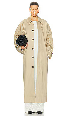 L'Academie by Marianna Ayisa Trench Coat in Light Khaki from Revolve.com | Revolve Clothing (Global)