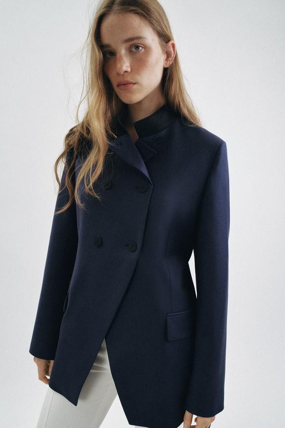 ZW COLLECTION FITTED CONTRAST BLAZER | Zara US