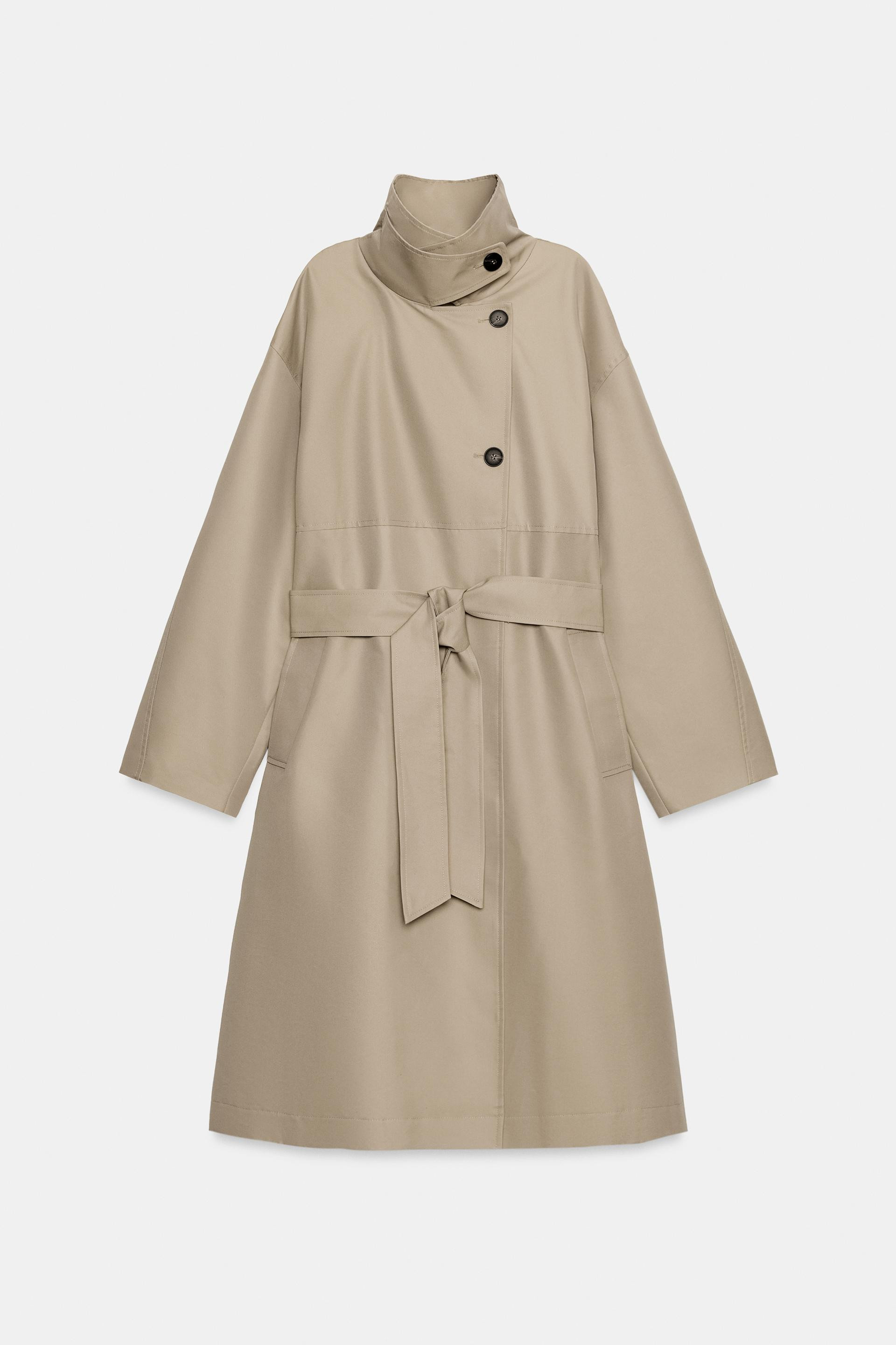 Zara - Water-Repellent Belted Trench Coat - Light Brown - Xl - Woman | Zara US