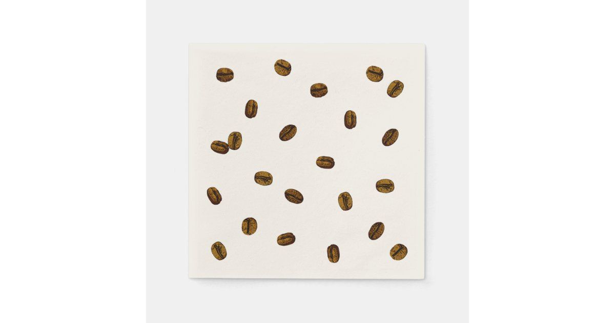 Coffee Bean Pattern Napkins | Zazzle
