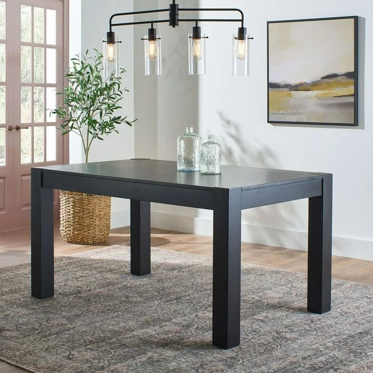 Better Homes & Gardens Bryant Solid Wood Dining Table, Charcoal | Walmart (US)