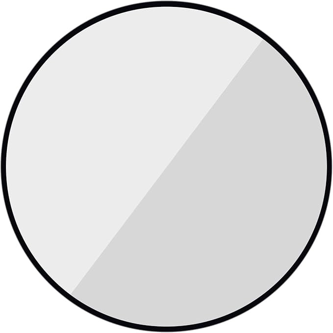 oruii Round Mirror 30 inch, Large Round Mirror Black Frame, Circle Mirror 30 inch, Circular Wall ... | Amazon (US)