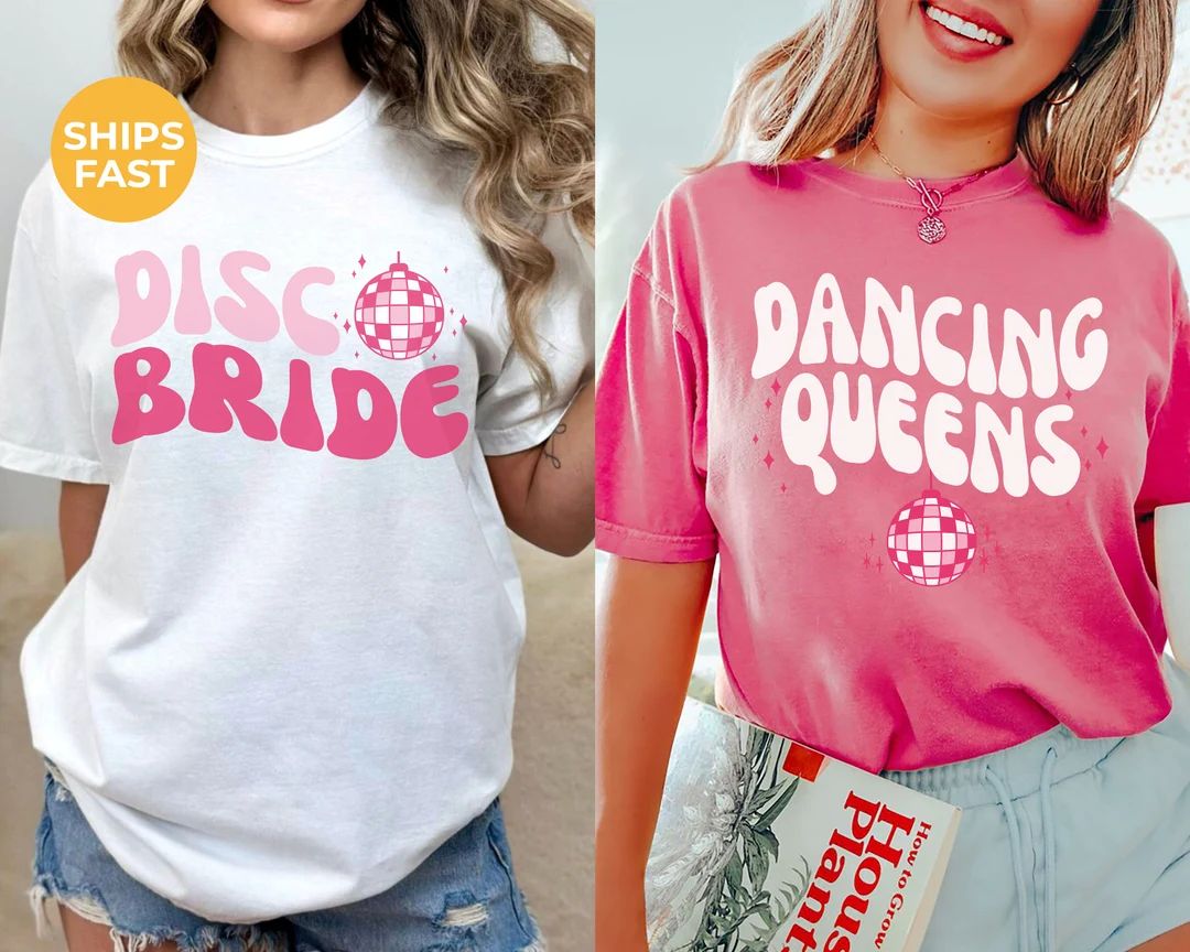 Disco Bachelorette Matching Comfort Colors Shirts Bride's - Etsy | Etsy (US)