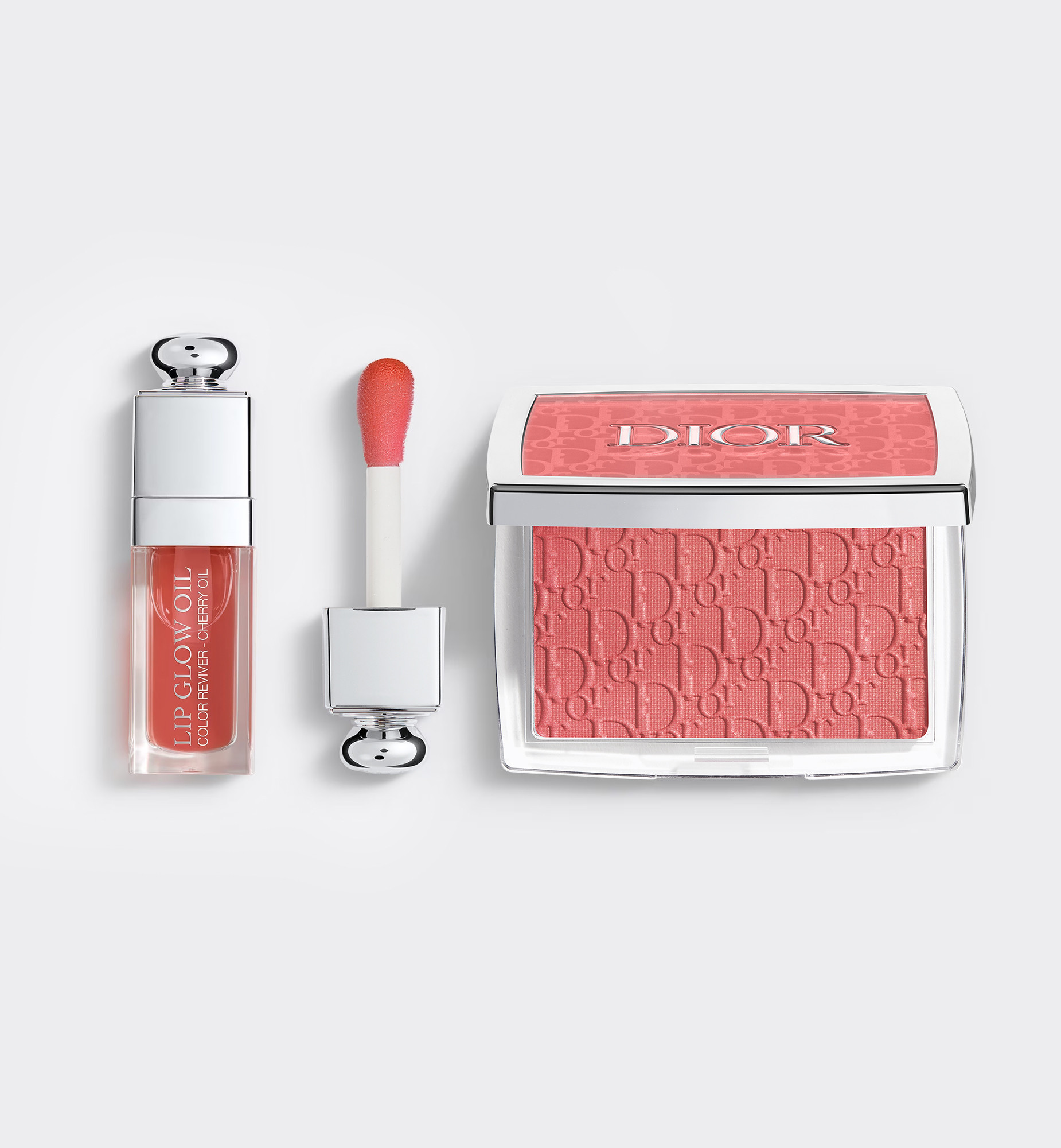 DIOR ADDICT LIP GLOW OIL & ROSY GLOW SET-Create your own look! Combine your favorite shades of Dior Addict Lip Glow Oil and Rosy Glow from the available references to create a fresh, natural, luminous make-up look that's uniquely yours. | Dior Beauty (US)