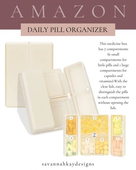 I have ordered TWO of these now! They are so good and fit perfectly in my bags! It’s on sale but would even be amazing at full price!
#pill #organizer #travel #bag 

#LTKtravel #LTKfamily #LTKsalealert