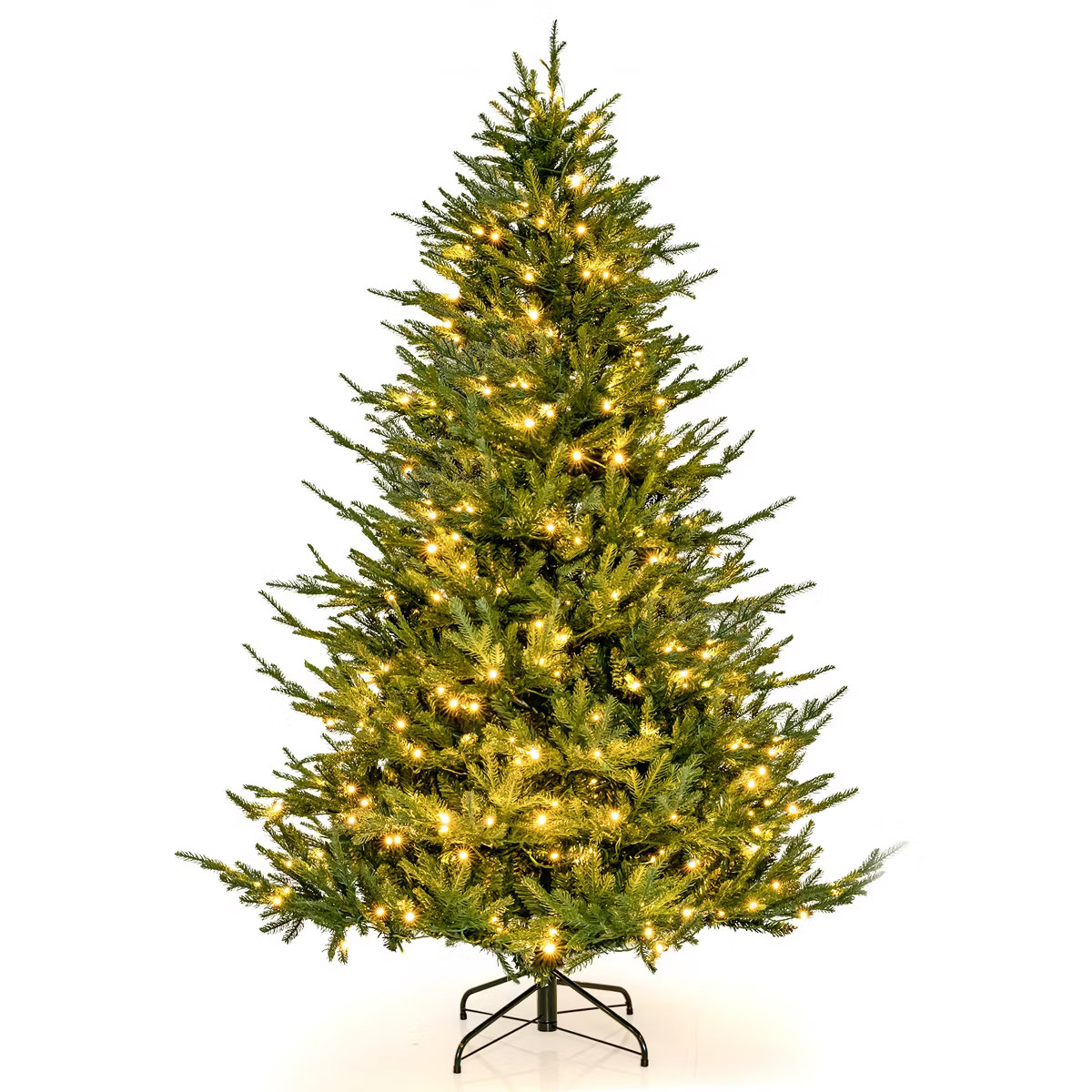 Costway 6 FT Pre-Lit Artificial Christmas Tree Hinged 788 Branch Tips & 280 LED Lights | Target