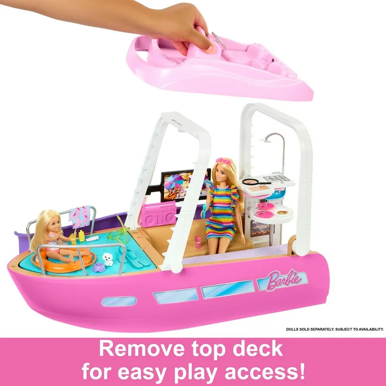 Barbie Dream Boat Playset with 20+ Accessories Including Dolphin, Pool and Slide | Walmart (US)