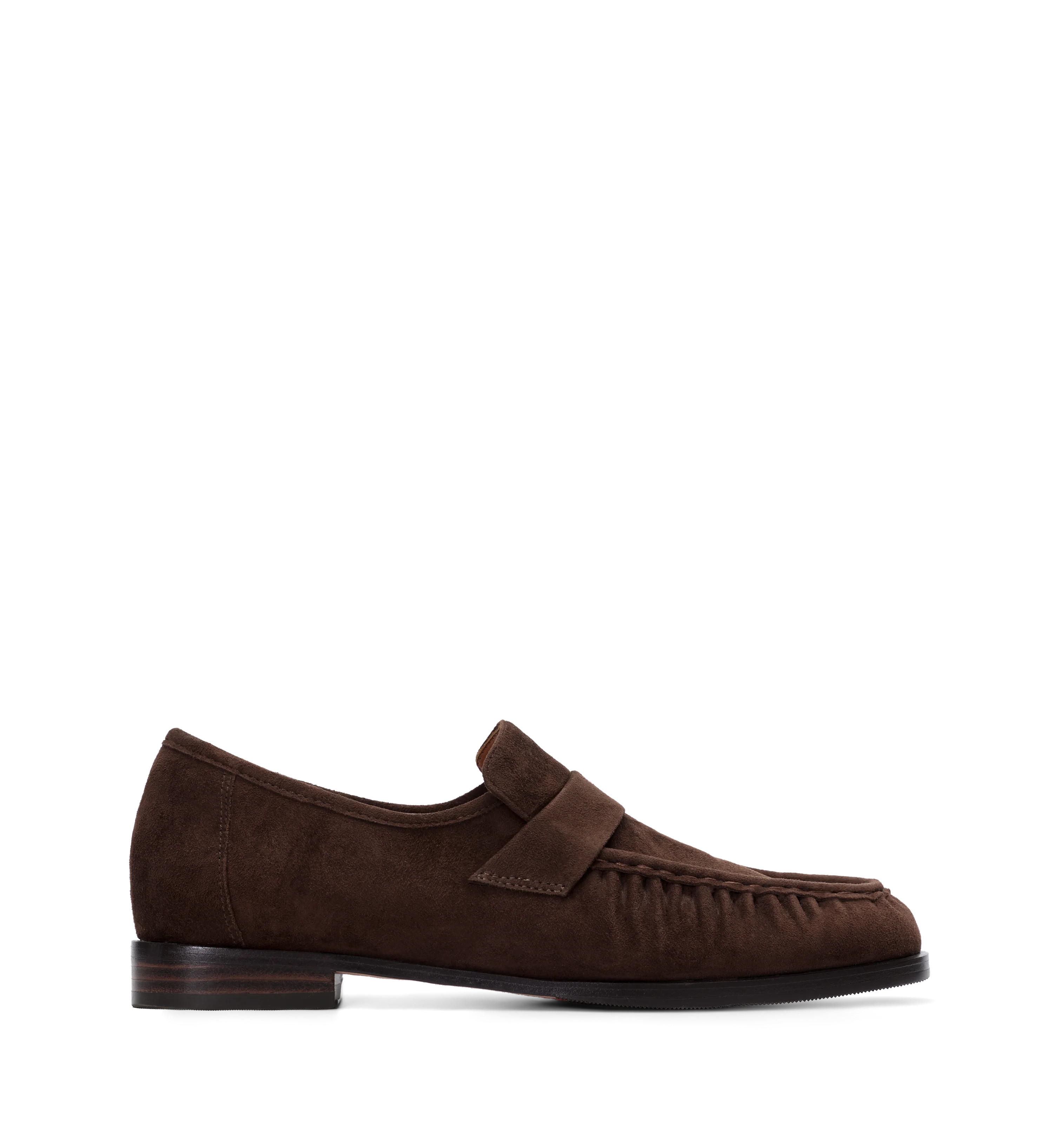 Chauna Chocolate Brown Suede Loafers | Bared Footwear | Bared Footwear