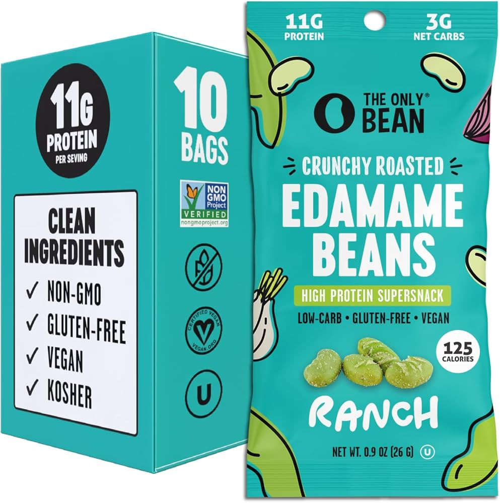 Amazon.com: The Only Bean High Protein Snacks, Healthy Snacks for Adults and Kids, Vegan and Low ... | Amazon (US)