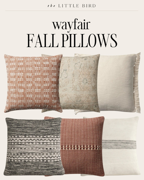 "Transform your home into a cozy autumn retreat with Wayfair's stunning fall pillows!
