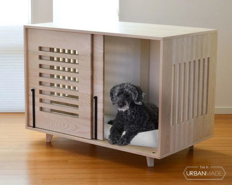 Beautiful Light wood Dog Crate, Dog crate furniture, Wood dog kennel, Double dog kennel, Dog crat... | Etsy (AU)