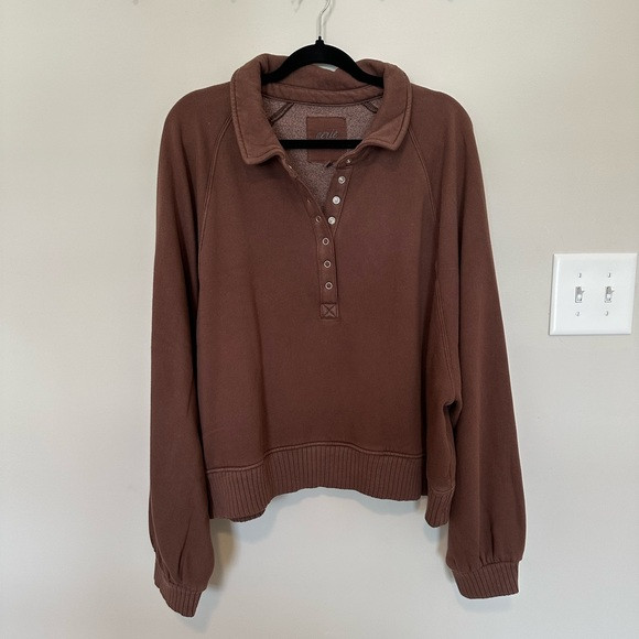 Aerie Quarter Snap Sweatshirt | Poshmark