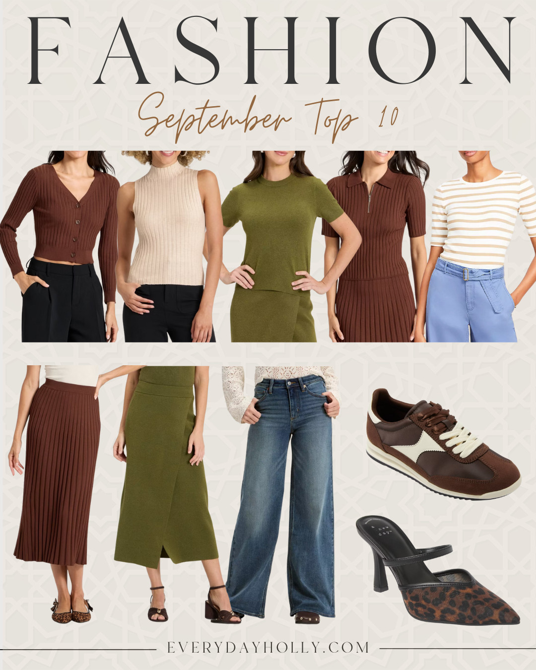 Mine and your favorite fashion picks from September! Everyday basics, workwear, wide leg jeans, kitten heel, sneaker, sweater skirt, skirt set, everydayholly 

 #LTKSeasonal #LTKPetite #LTKWorkwear