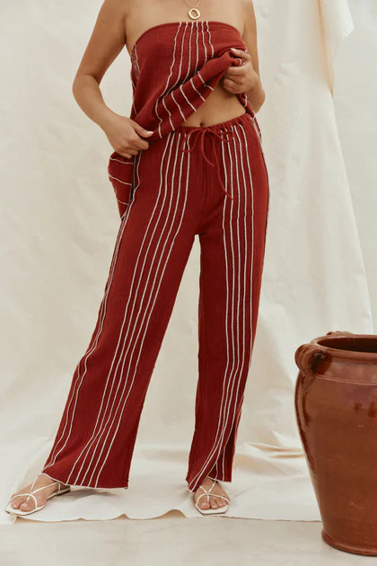 Emilia Pants - Merlot | Sabo Skirt AU
