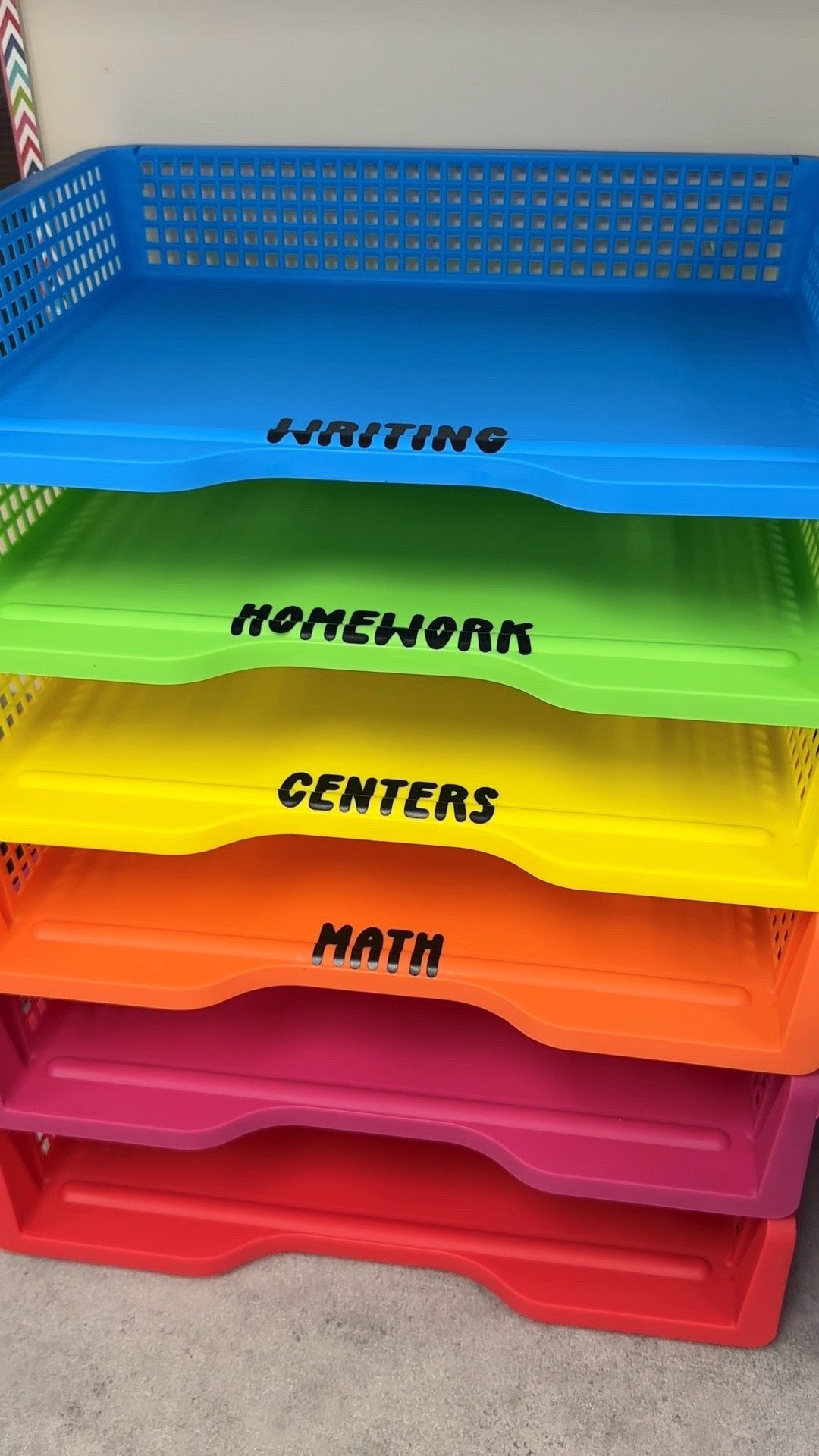 This rainbow paper organizer is too cute and perfect for any teachers classroom! I used my Cricut to add vinyl labels to each section.

#LTKVideo #LTKBacktoSchool