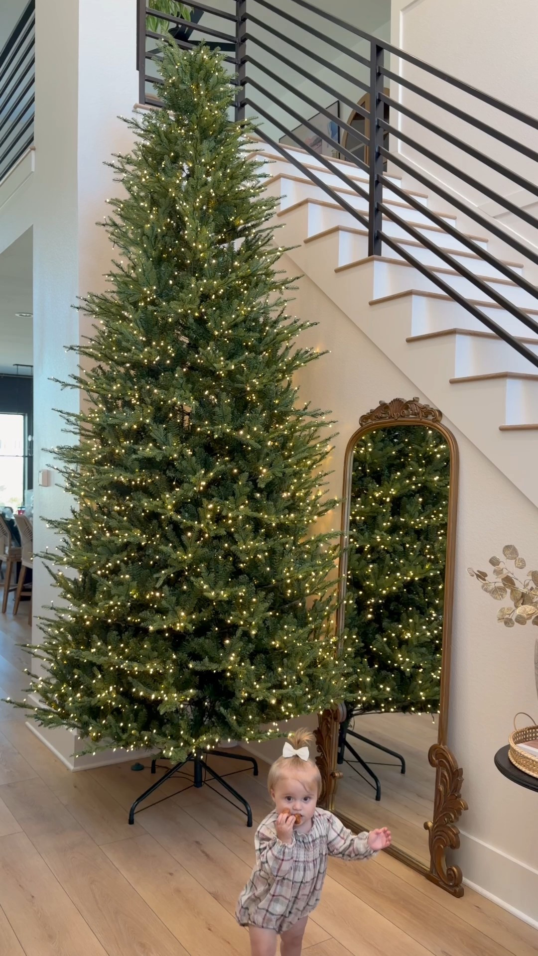 This is the 12 ft FULL from Home Depot! I also linked some twinkling trees that are more budget friendly at Walmart!
Mine from HD Has twinkle lights in warm white and multicolored lights and a remote with tons of light settings and a timer feature. 

#LTKHome #LTKSeasonal #LTKHoliday