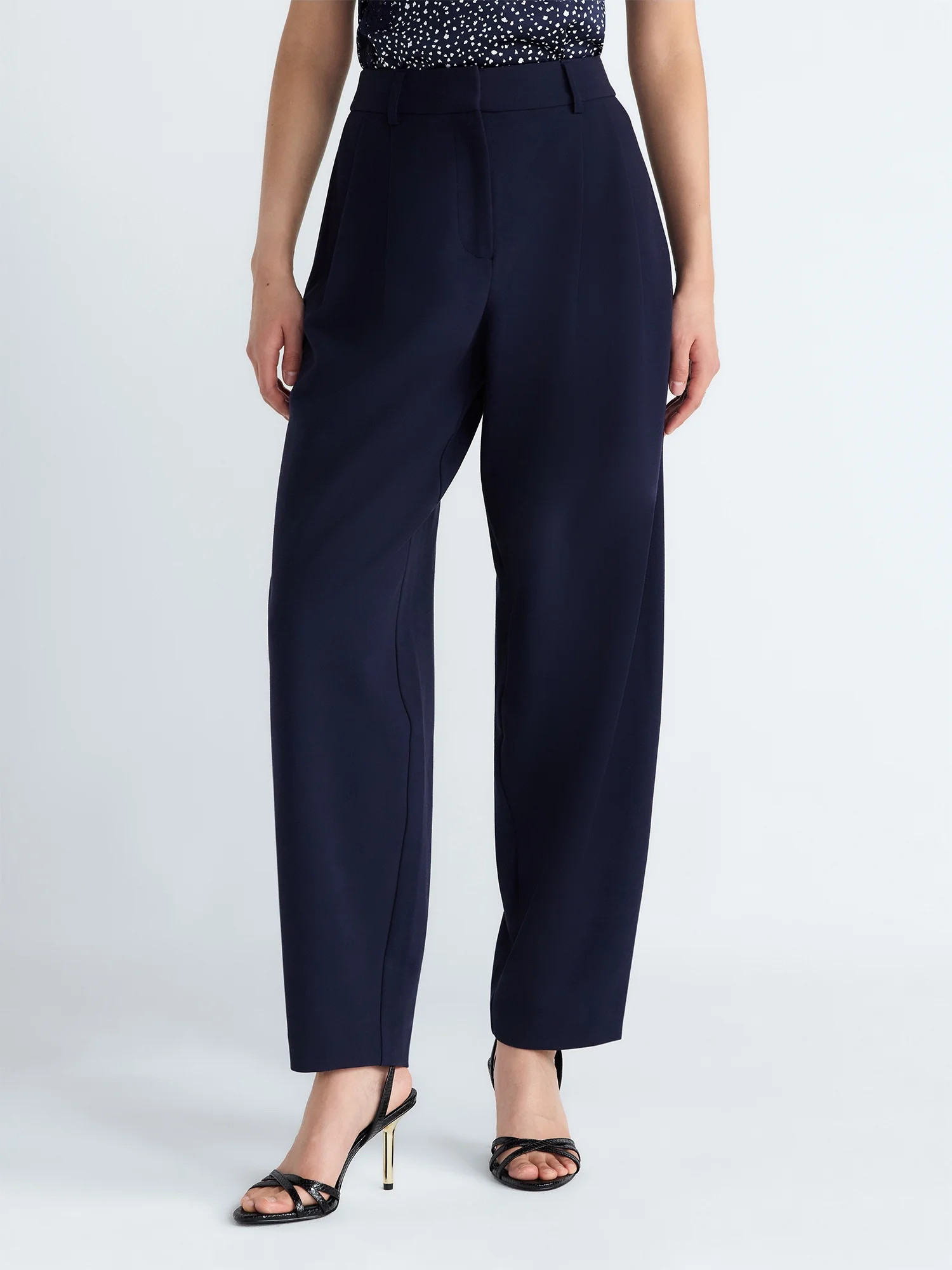 Devil Wears Prada Scoop Collection Women’s and Women's Plus High Rise Pleated Trousers, 30" Ins... | Walmart (US)