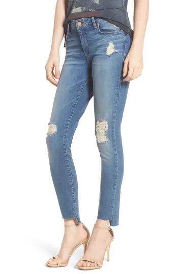 Women's Bp. Step Hem Distressed Skinny Jeans | Nordstrom