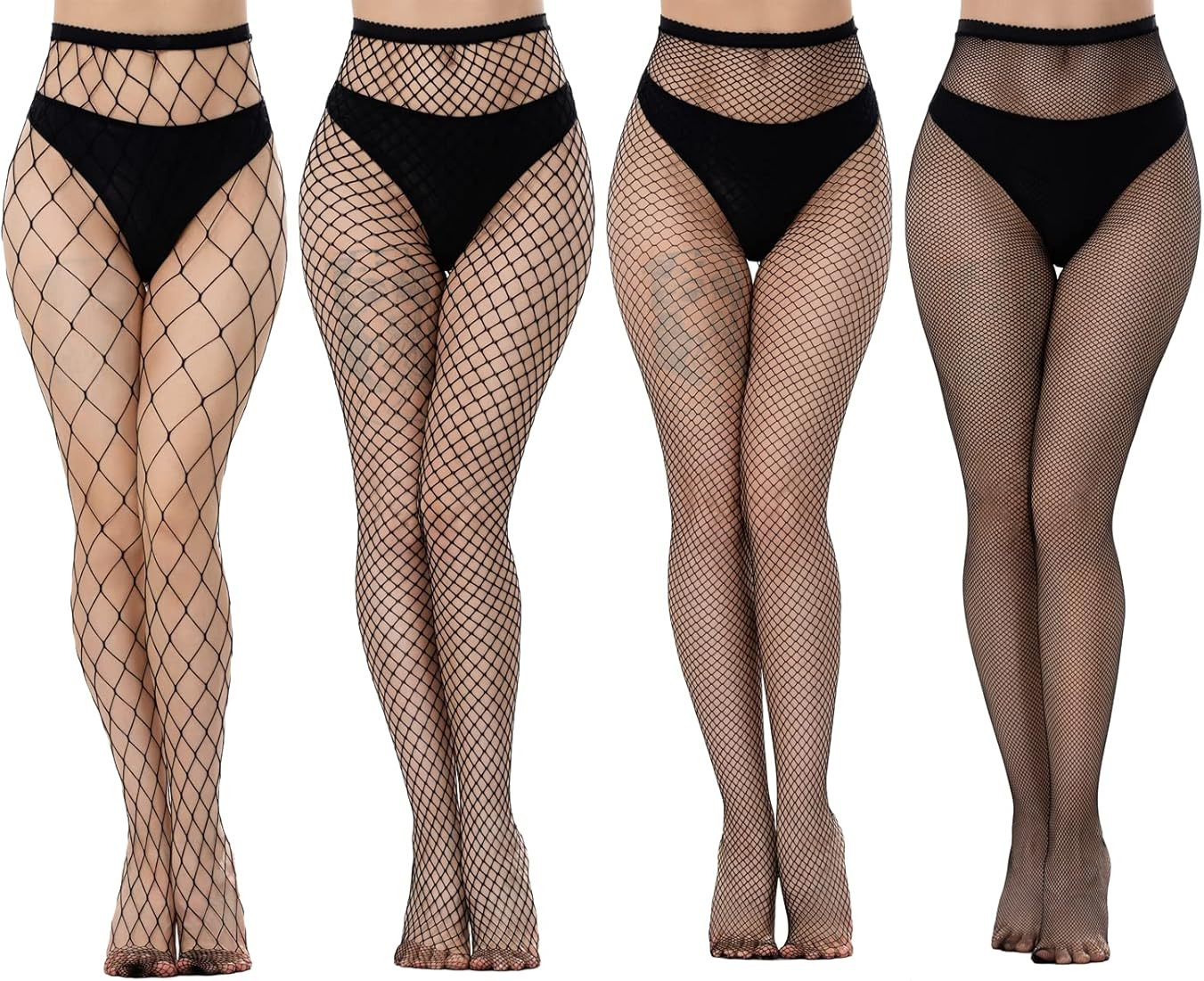 JoMaKaC Women's High Waisted Tights Fishnet Stockings Thigh High Pantyhose | Amazon (US)