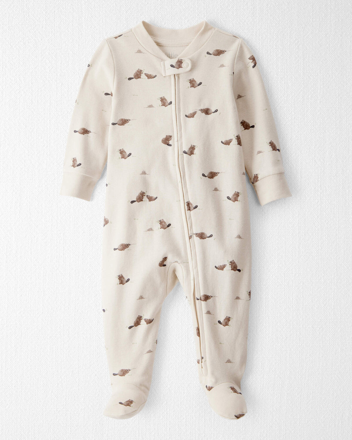Baby Organic Cotton Sleep & Play Pajamas in Beaver Creek Print | Carter's Inc
