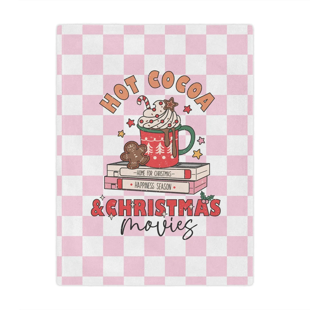 Hot Cocoa and Christmas Movies Blanket Christmas Blanket - Etsy | Etsy (US)