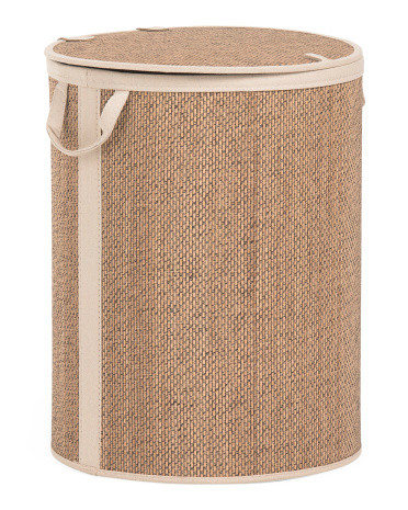 Large Bamboo Fabric Lined Laundry Hamper | TJ Maxx