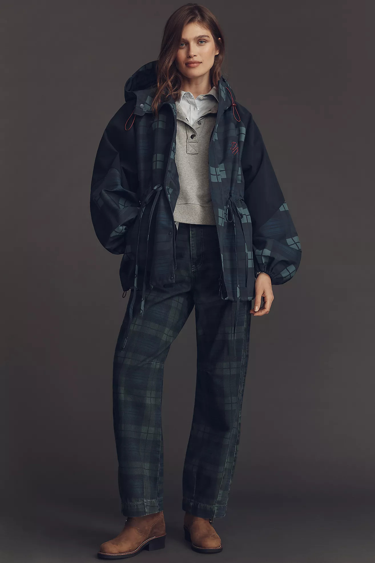 Damson Madder Liu Plaid Raincoat | Anthropologie (US)