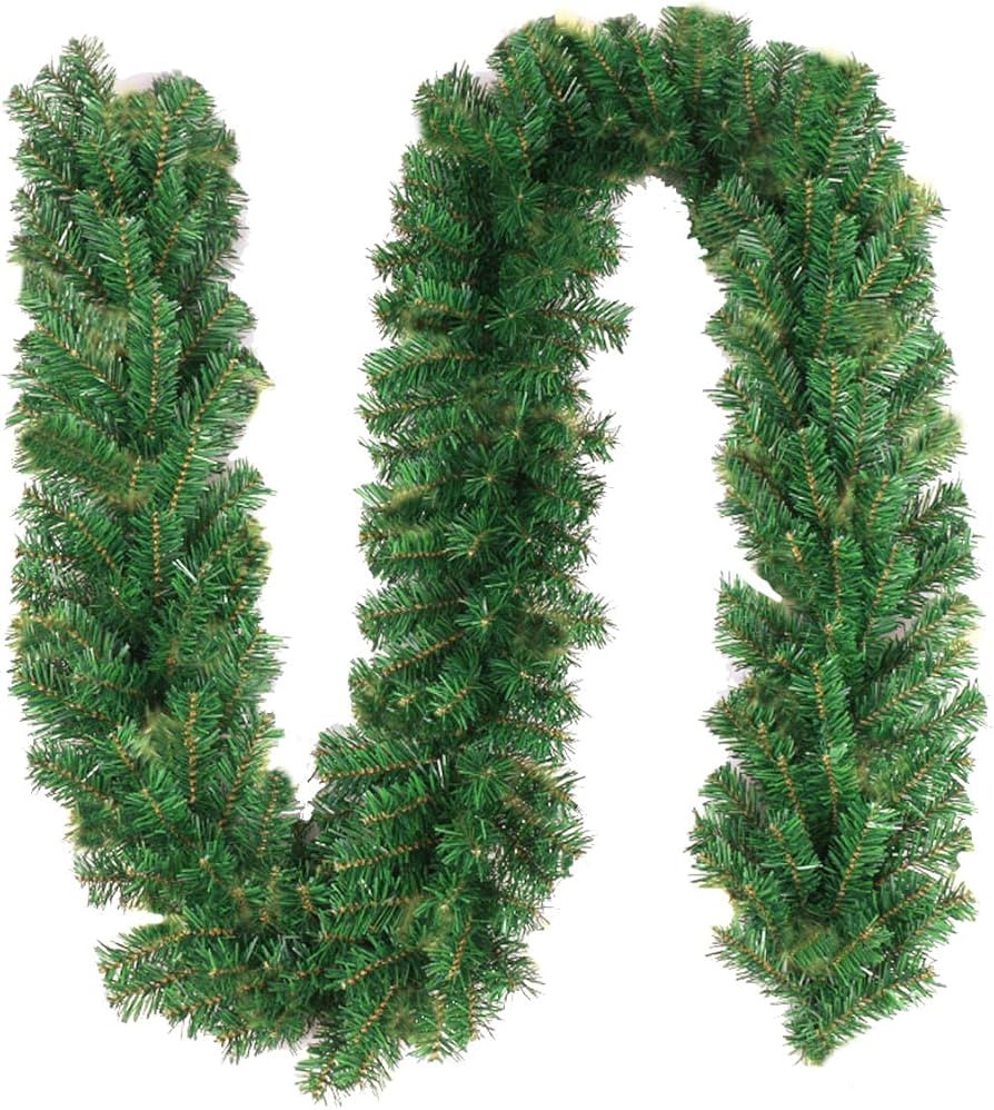 10Ft Christmas Garland Indoor Outdoor Decorations Greenery Christmas Garlands - Non-lit Christmas... | Amazon (US)