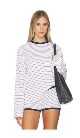 Aldea Top in Red & Navy Stripe | Revolve Clothing (Global)