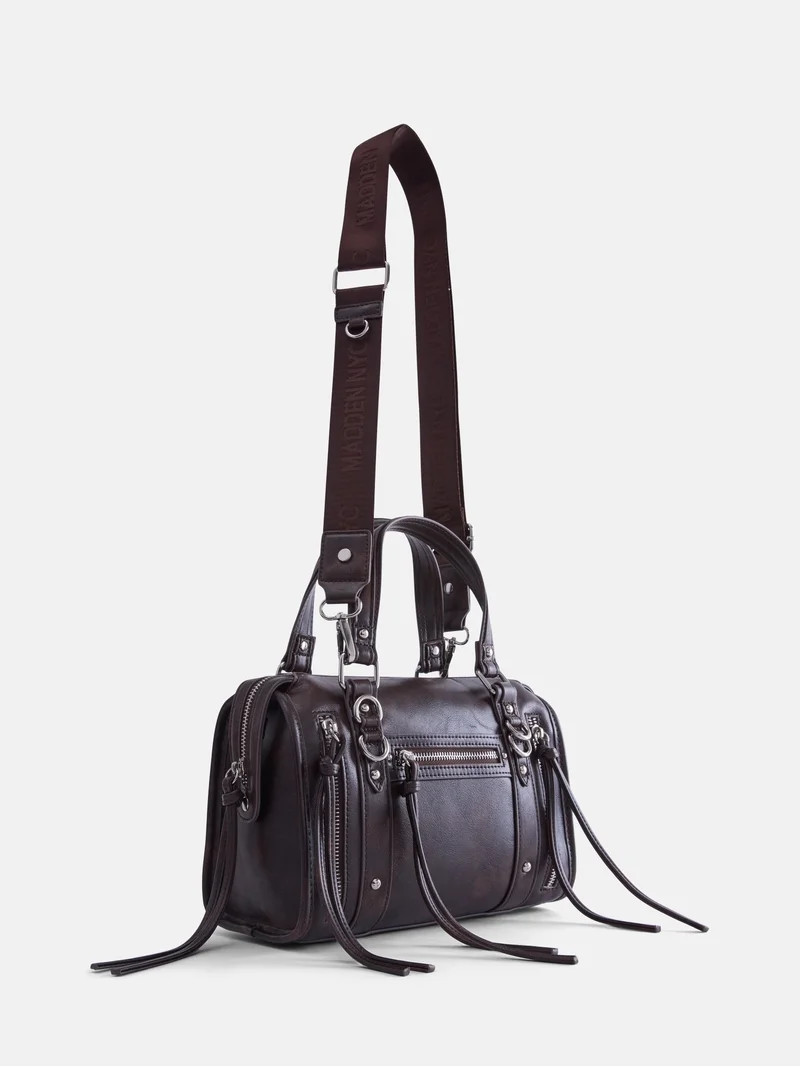 Madden NYC Women's Soft Zipper Satchel Handbag, Brown | Walmart (US)