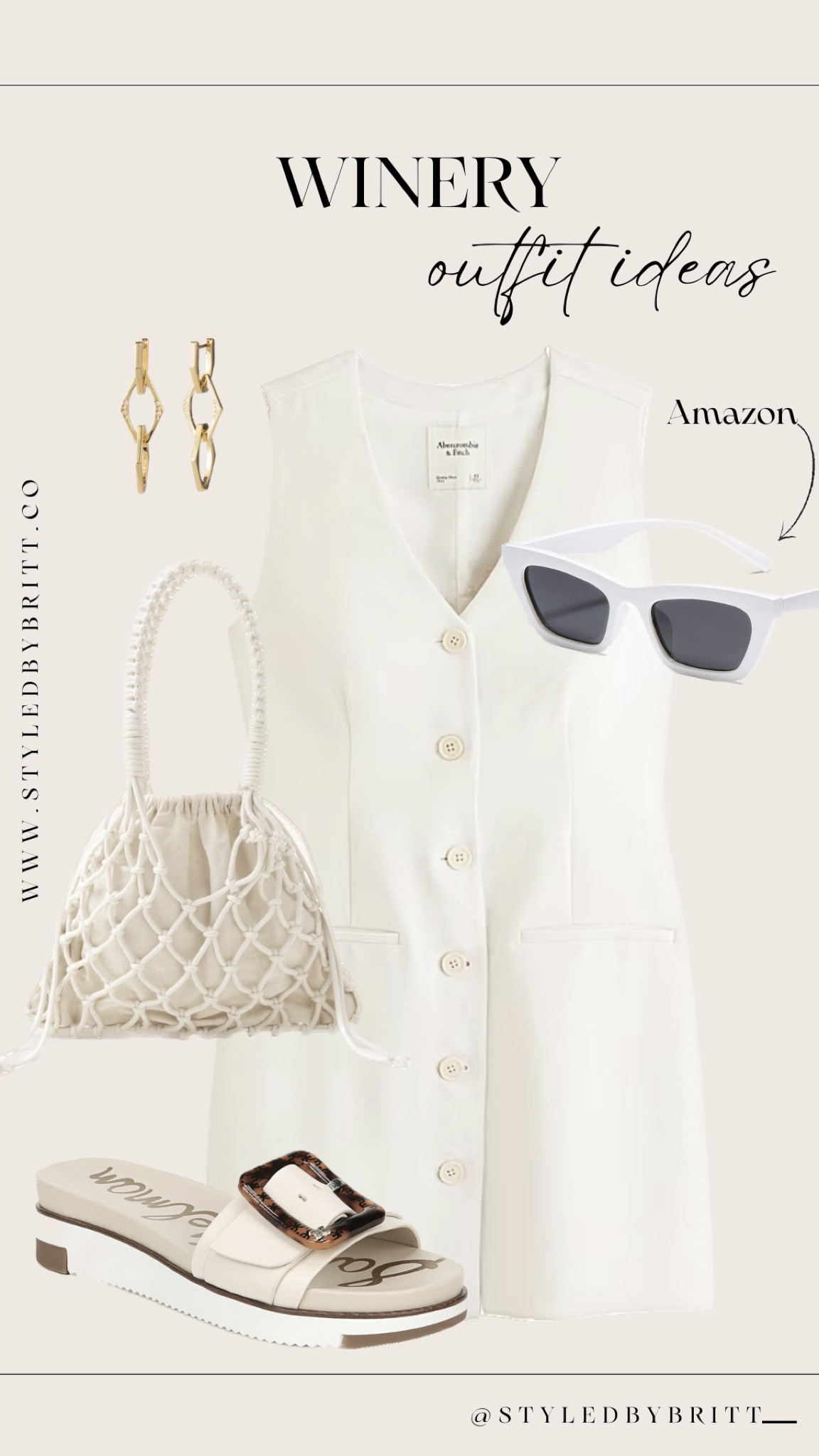 Wine tasting outfit, vaca look, white dress, classy style, slip on sandal 

#LTKstyletip #LTKswim #LTKunder50