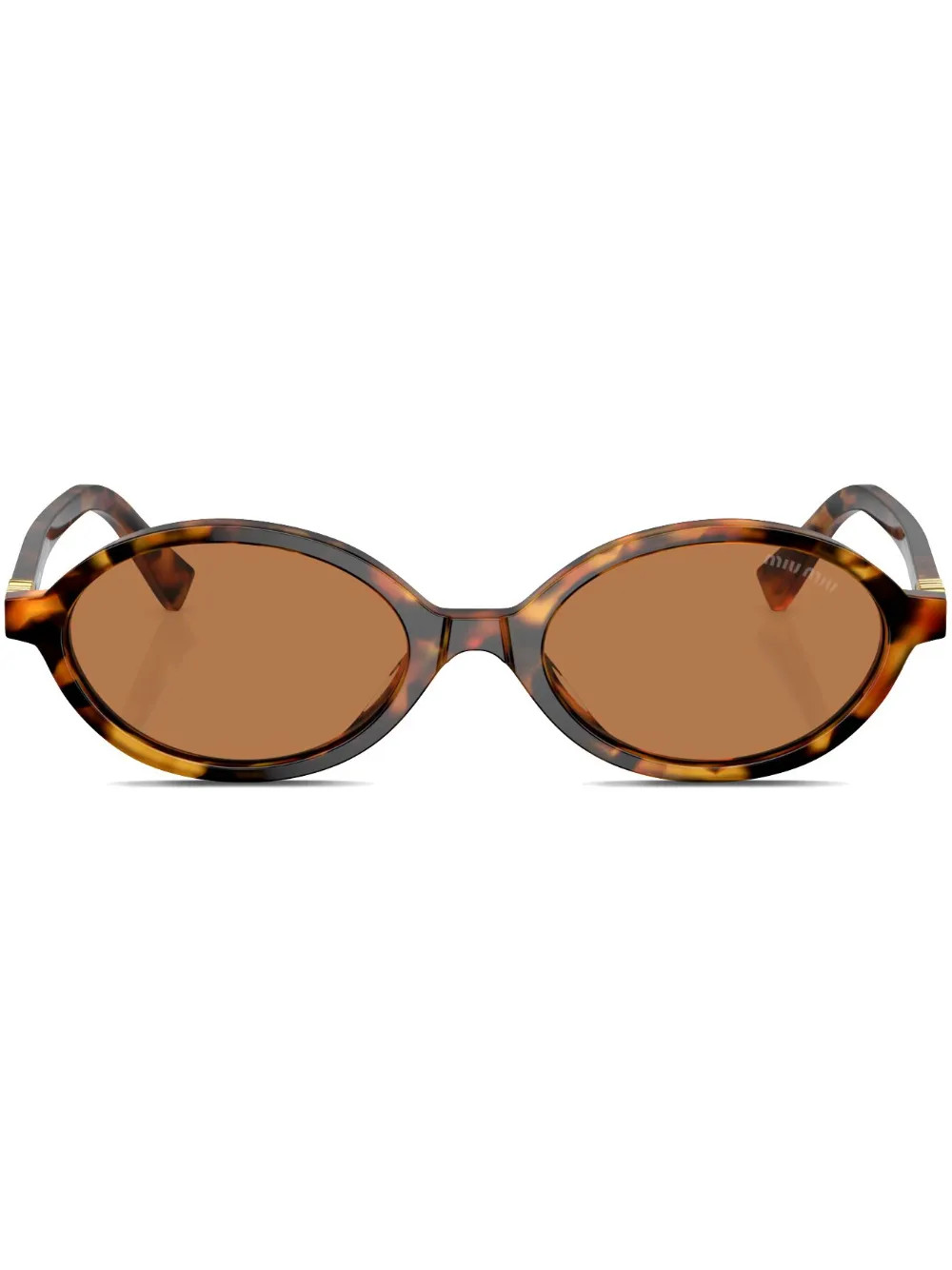 Miu Miu Eyewear tortoiseshell-effect oval-frame Sunglasses - Farfetch | Farfetch Global