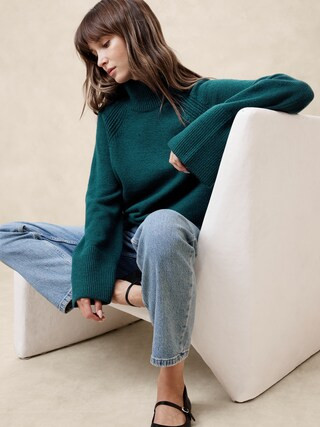 Cozy Mock-Neck Sweater | Banana Republic Factory