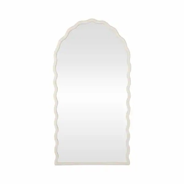 Sagebrook Home Stylish Wavy Leaner Mirror Perfect for Modern Elegance in Home Decor - 31" x 1" x ... | Bed Bath & Beyond