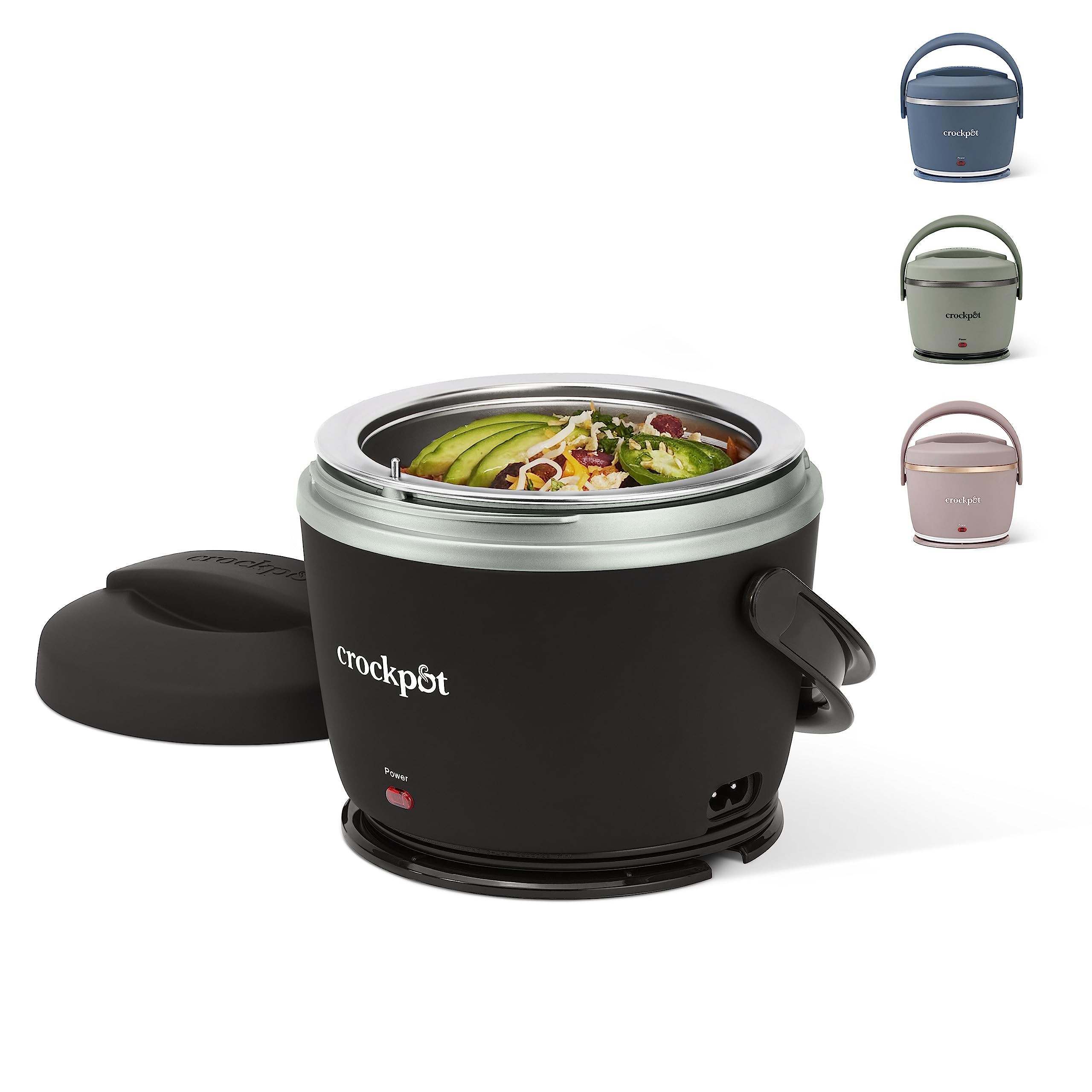 Crock-Pot Electric Lunch Box 20-Ounce Portable Food Warmer Black Licorice Perfect for Travel On-t... | Amazon (US)