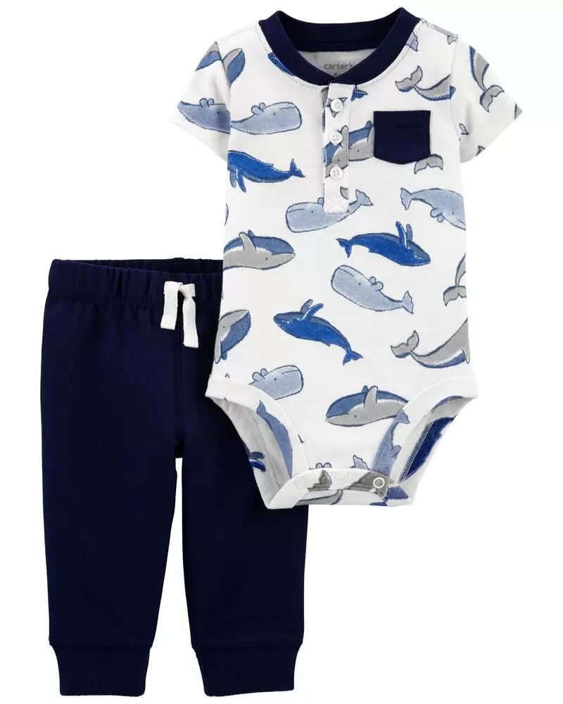 2-Piece Whale Bodysuit Pant Set | Carter's