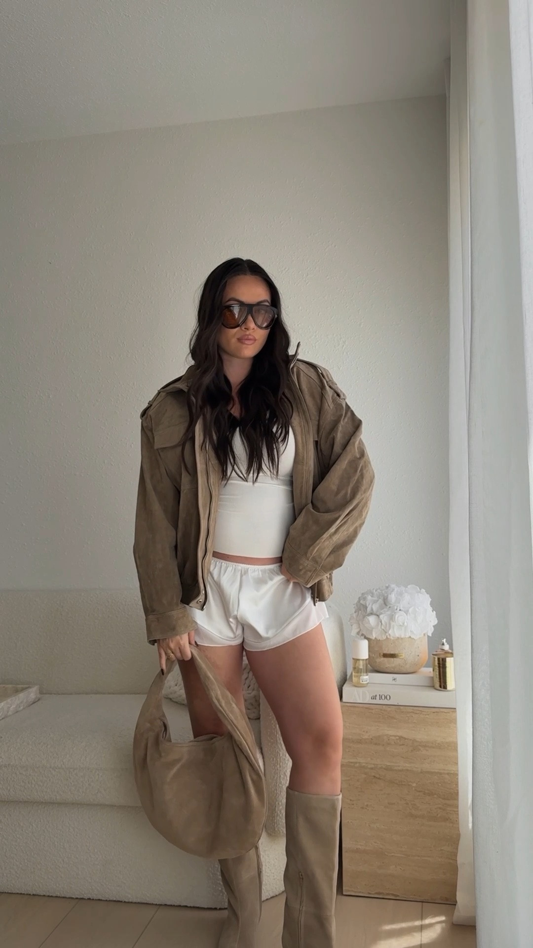 Chic suede bomber jacket outfit for fall - obsessed with this jacket!

#LTKootd #LTKSeasonal
