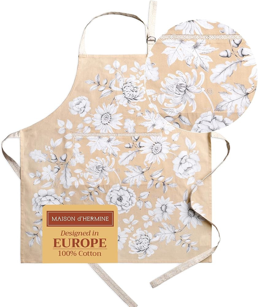 Maison d' Hermine 100% Cotton Apron for women with Pocket Kitchen Chef Apron for Men Cooking Gard... | Amazon (US)