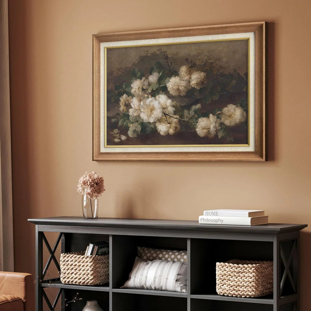 Rustic Floral " Vintage Garden Flower, White Floral Botanical " | Wayfair North America